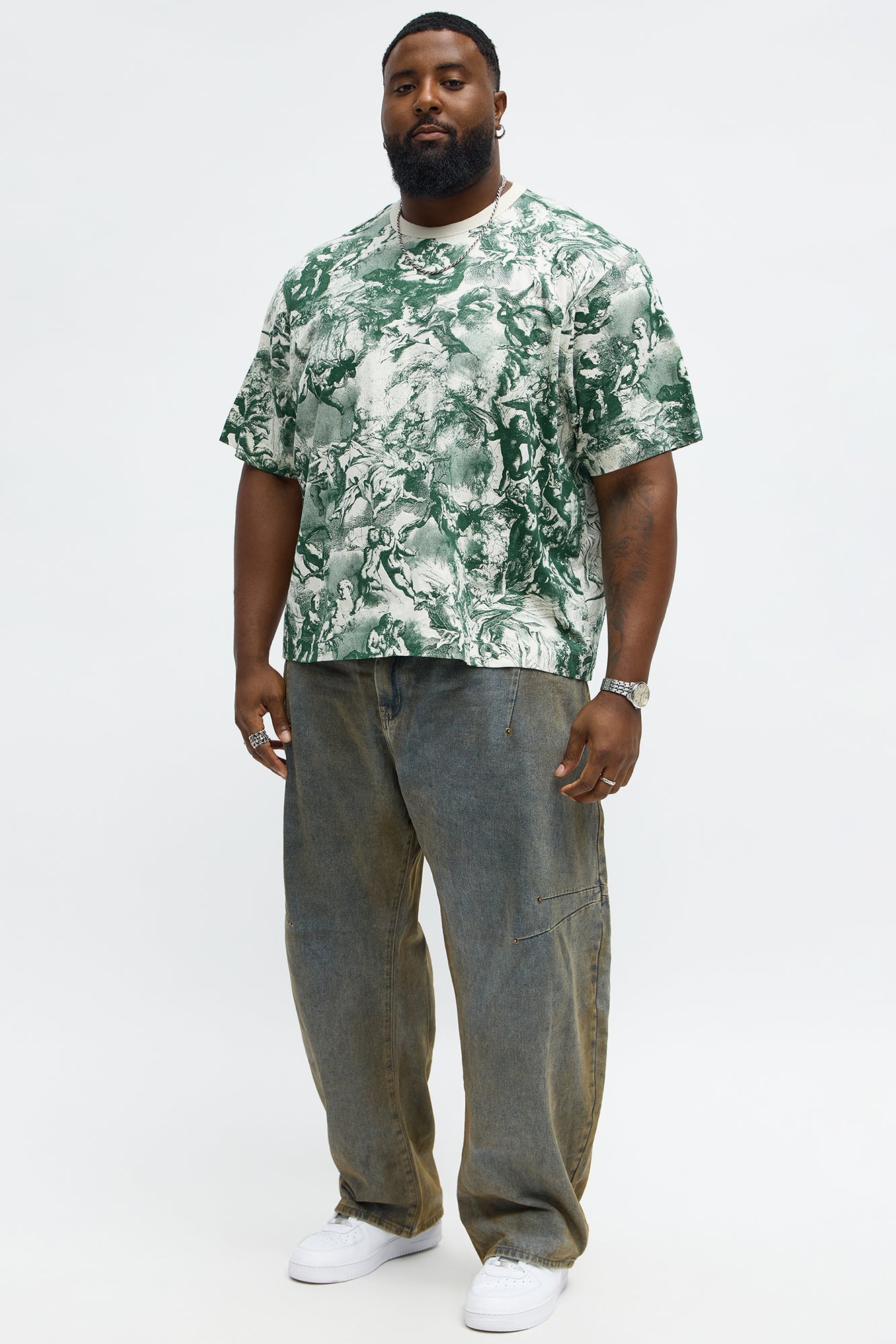 Artistic Short Sleeve Tee - Cream