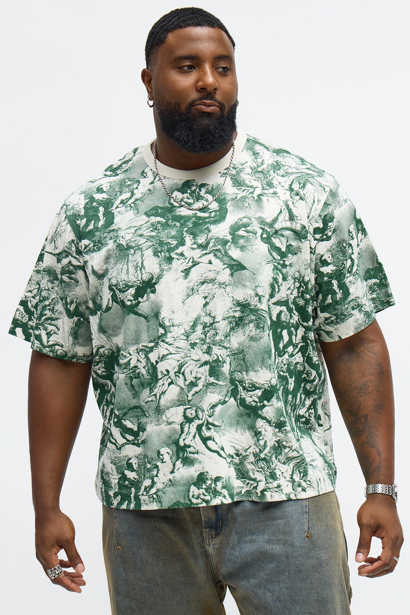 Artistic Short Sleeve Tee - Cream