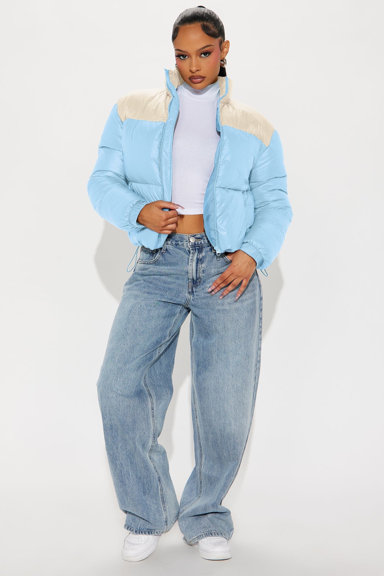 Raquel Puffer Jacket - Blue/combo