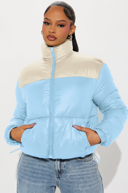 Raquel Puffer Jacket - Blue/combo