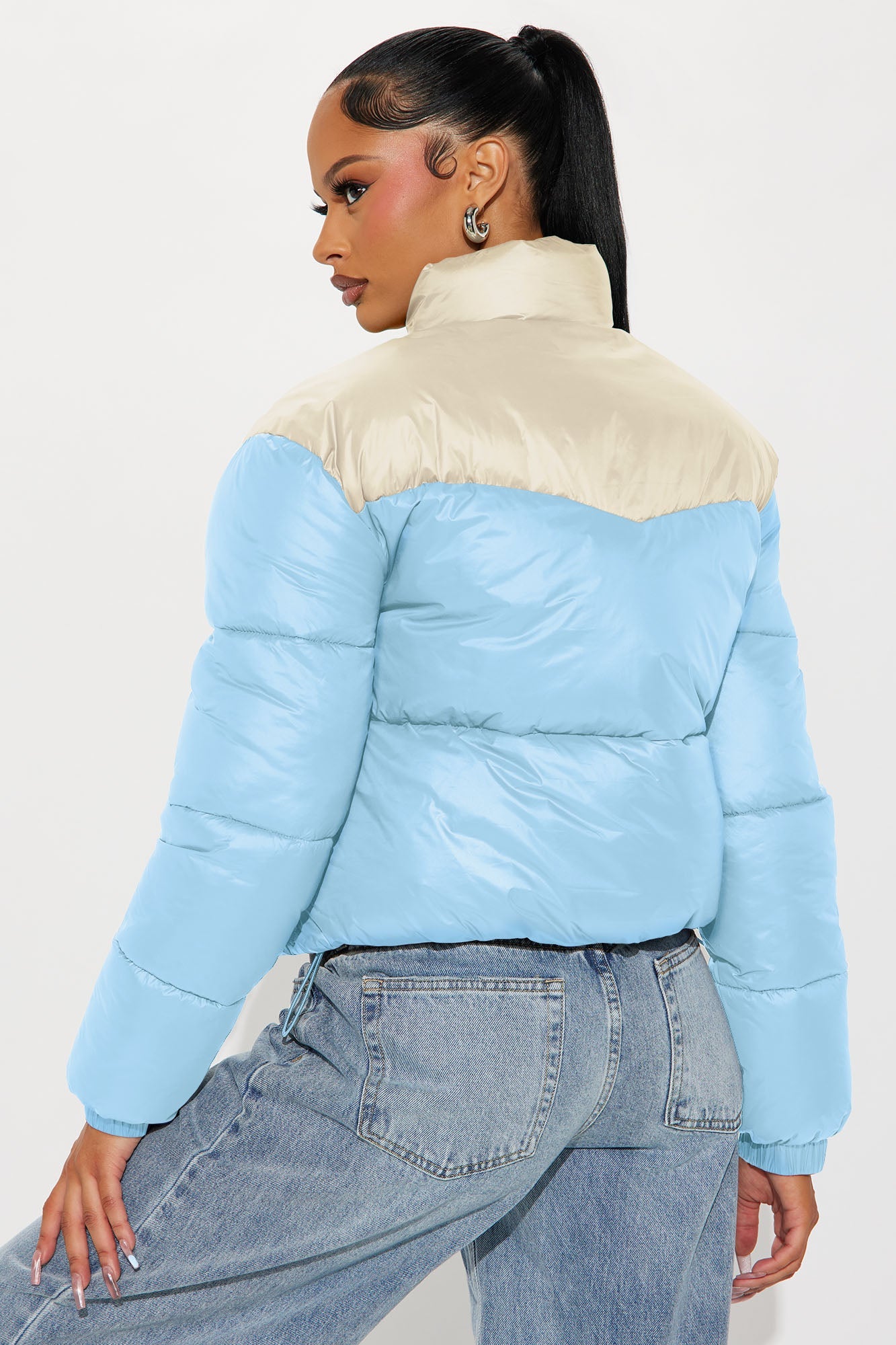 Raquel Puffer Jacket - Blue/combo