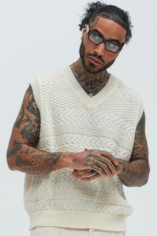 Now Or Never Sweater Vest - Cream