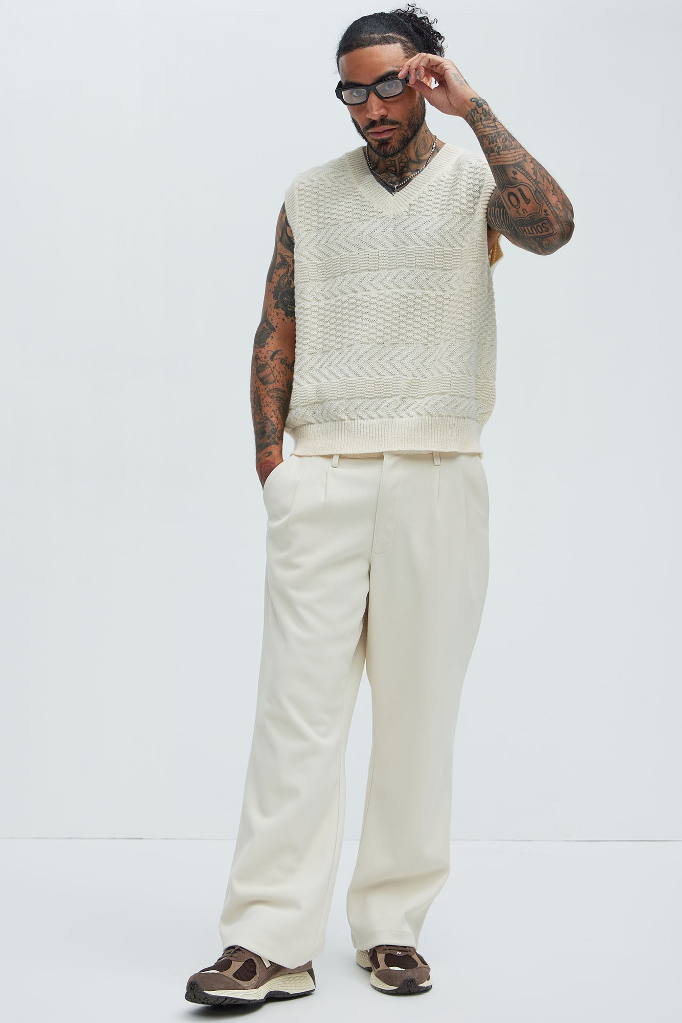 Now Or Never Sweater Vest - Cream