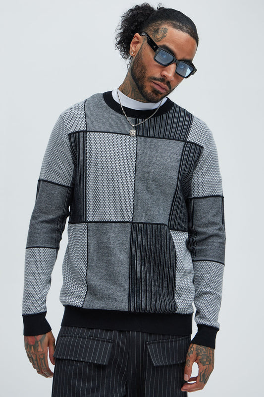 Better And Better Crewneck Sweater - Black/combo