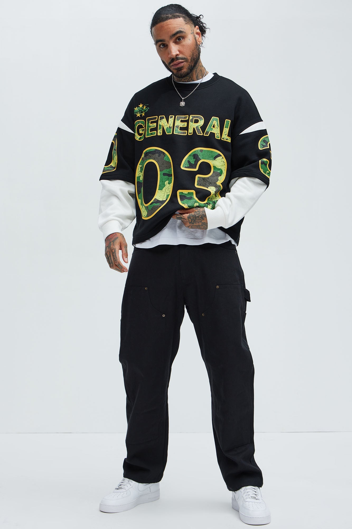 Tyson General Soldier Long Sleeve Tee - Black/combo