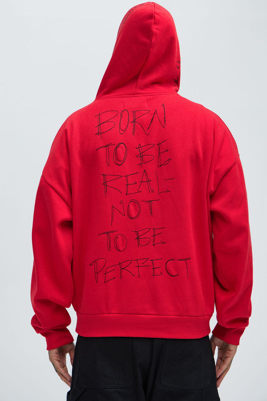 Not Perfect Hoodie - Red