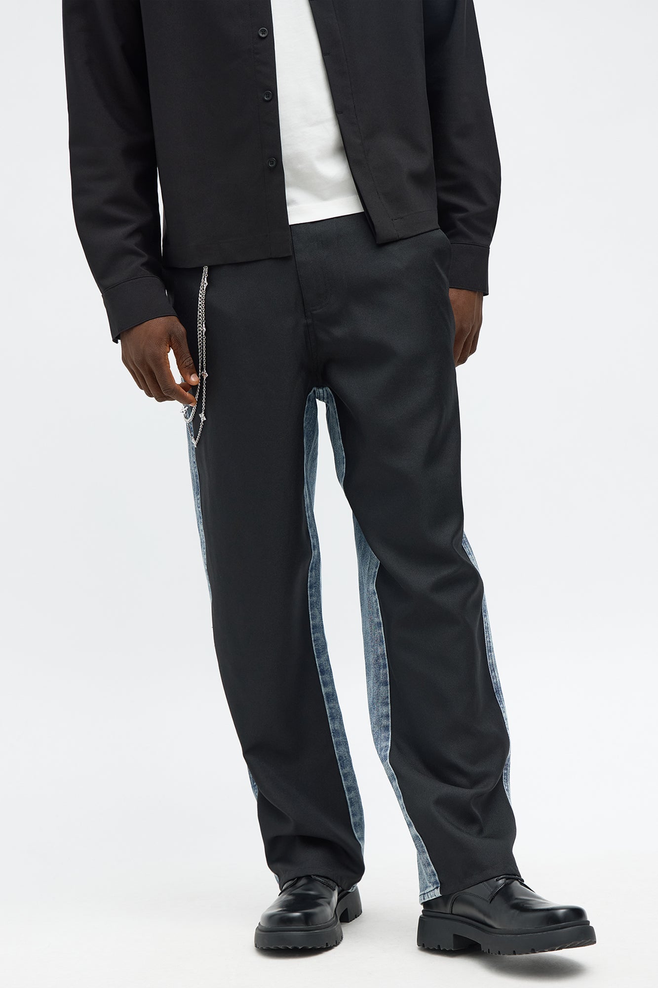 Baggy Business In The Front Jean - Black/combo