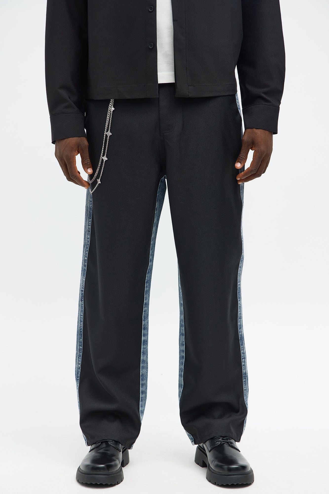 Baggy Business In The Front Jean - Black/combo