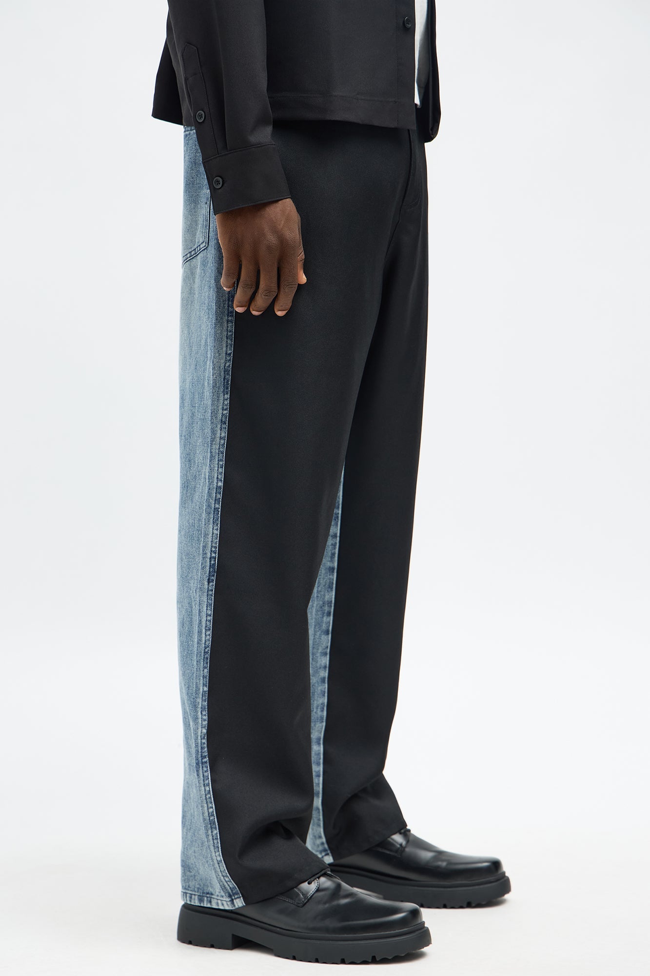 Baggy Business In The Front Jean - Black/combo