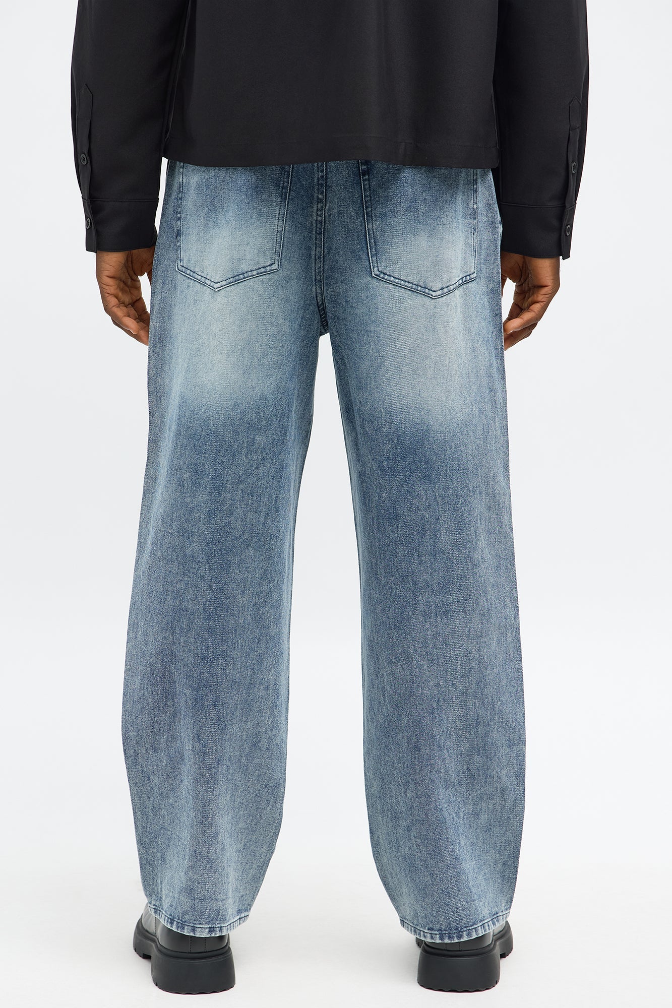 Baggy Business In The Front Jean - Black/combo