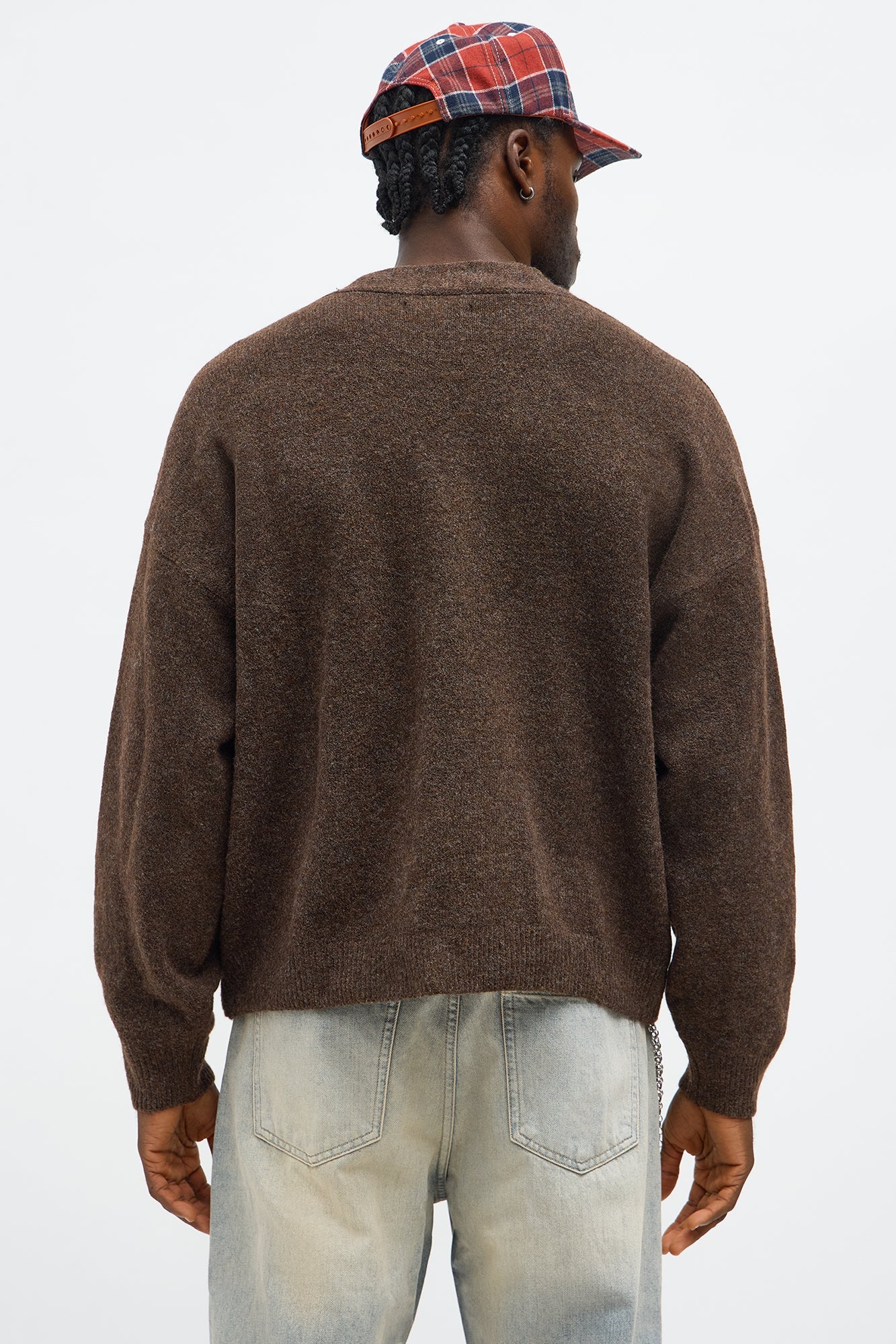 Cropped Harbor Ash Cardigan - Brown