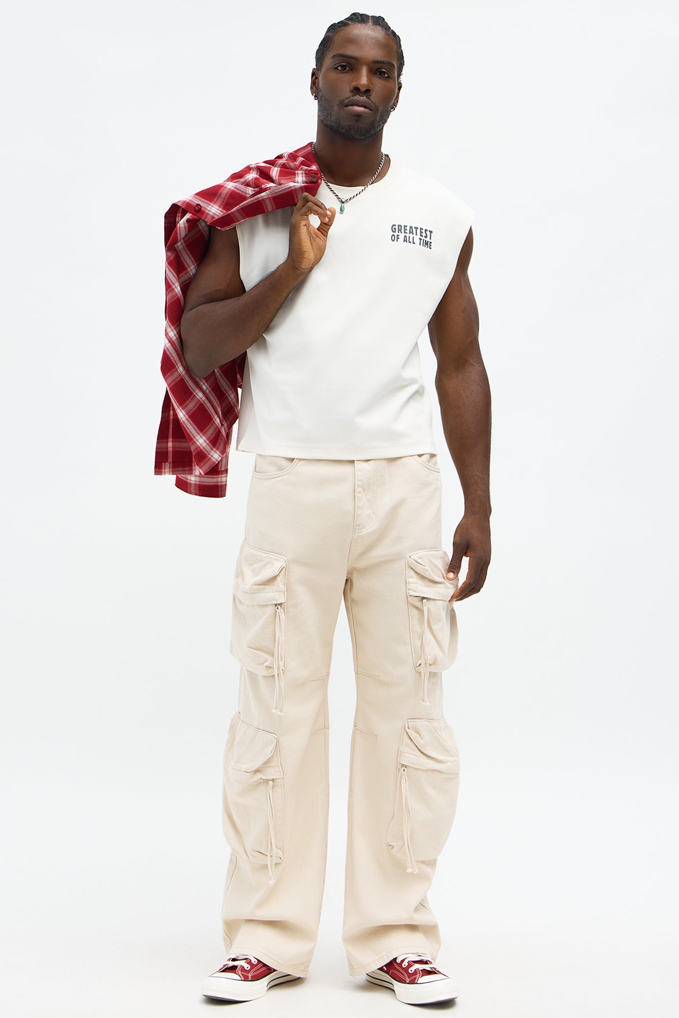 Greatest Of All Time Muscle Tee - Cream