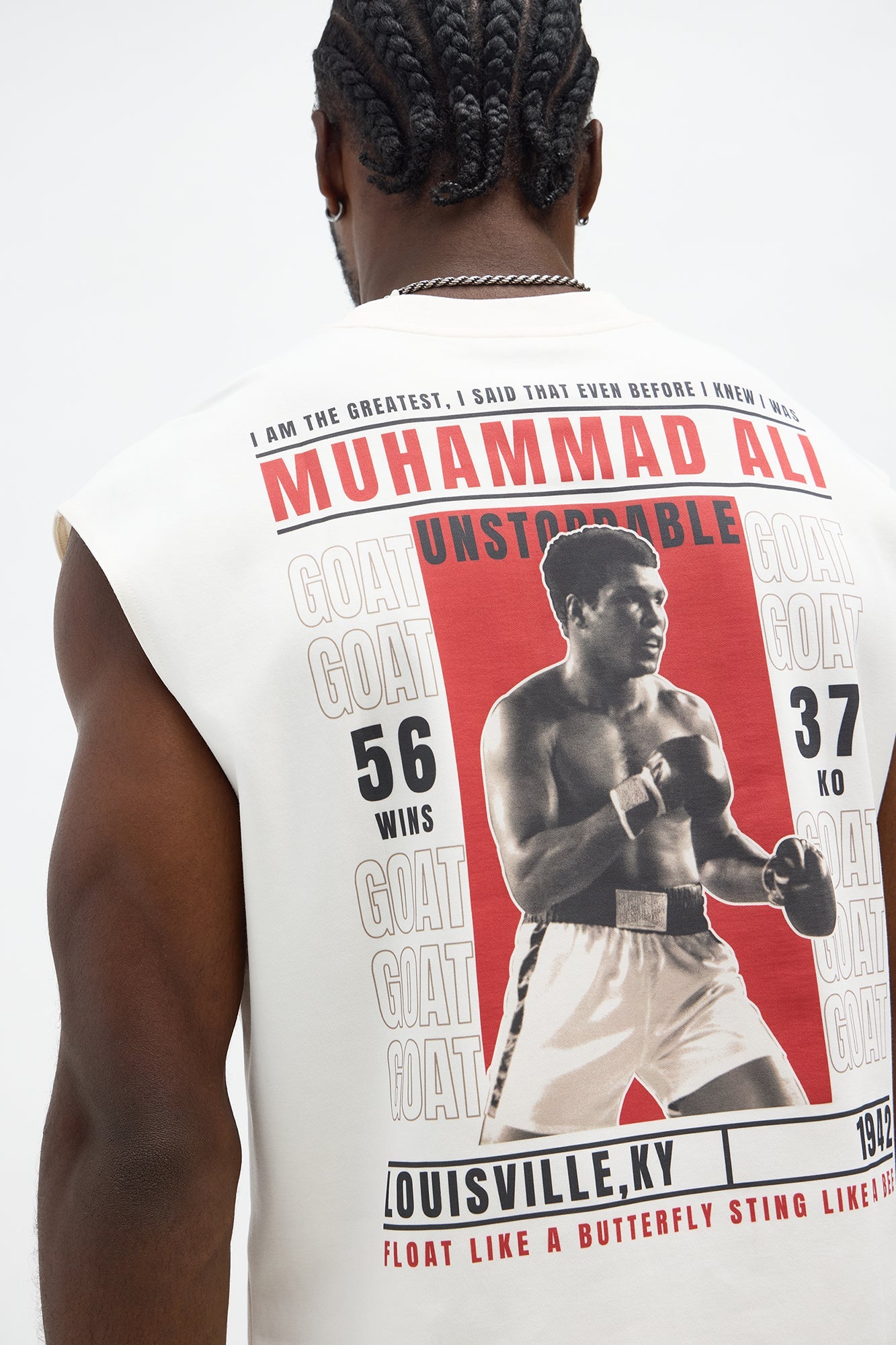 Greatest Of All Time Muscle Tee - Cream