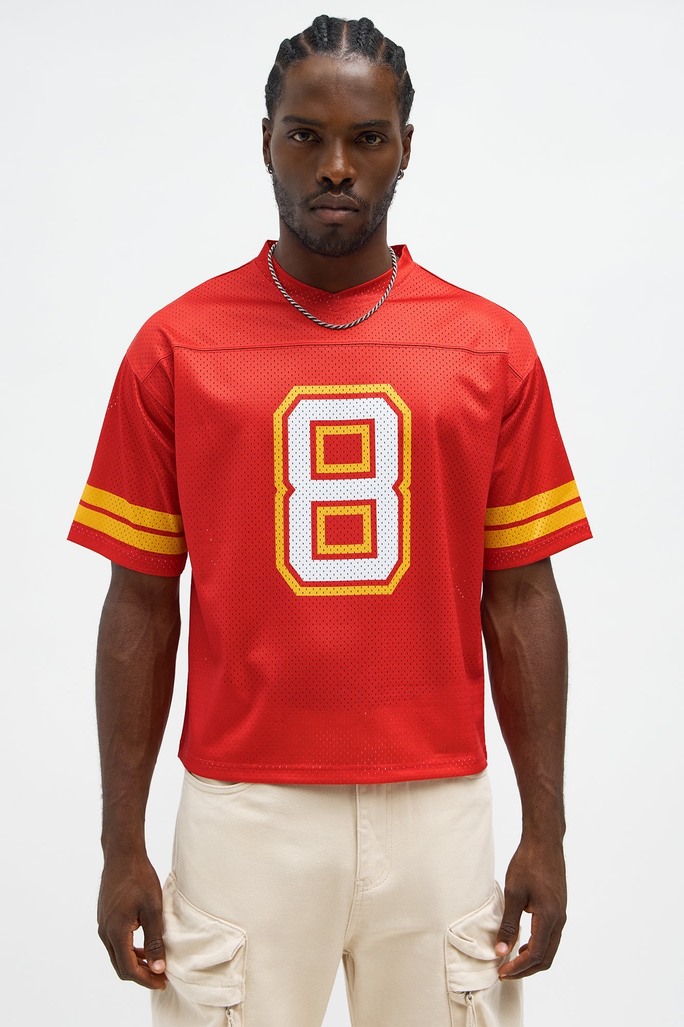 Cropped Warpaint Jersey - Red