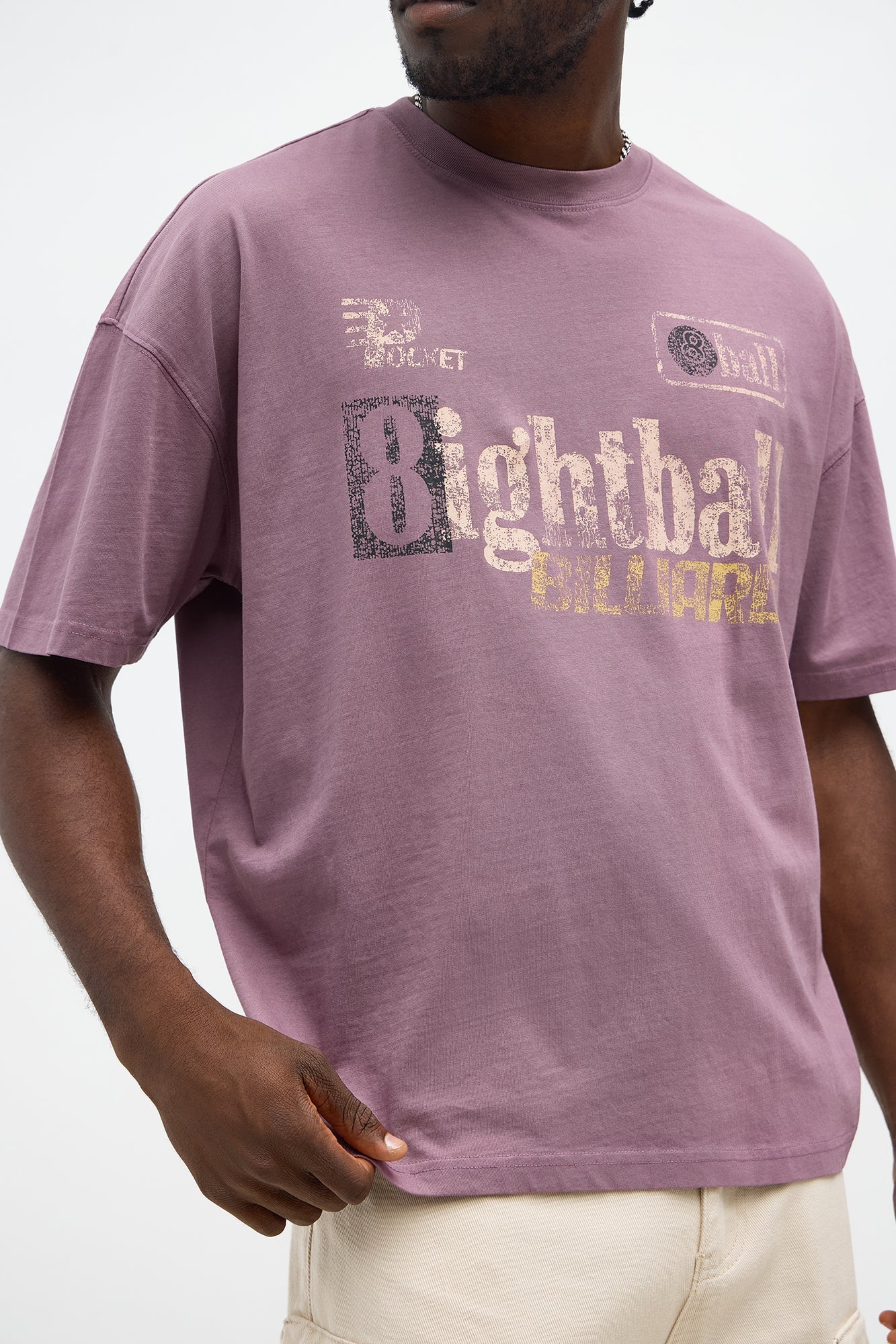 8ightball Billiards Oversized Short Sleeve Tee - Purple