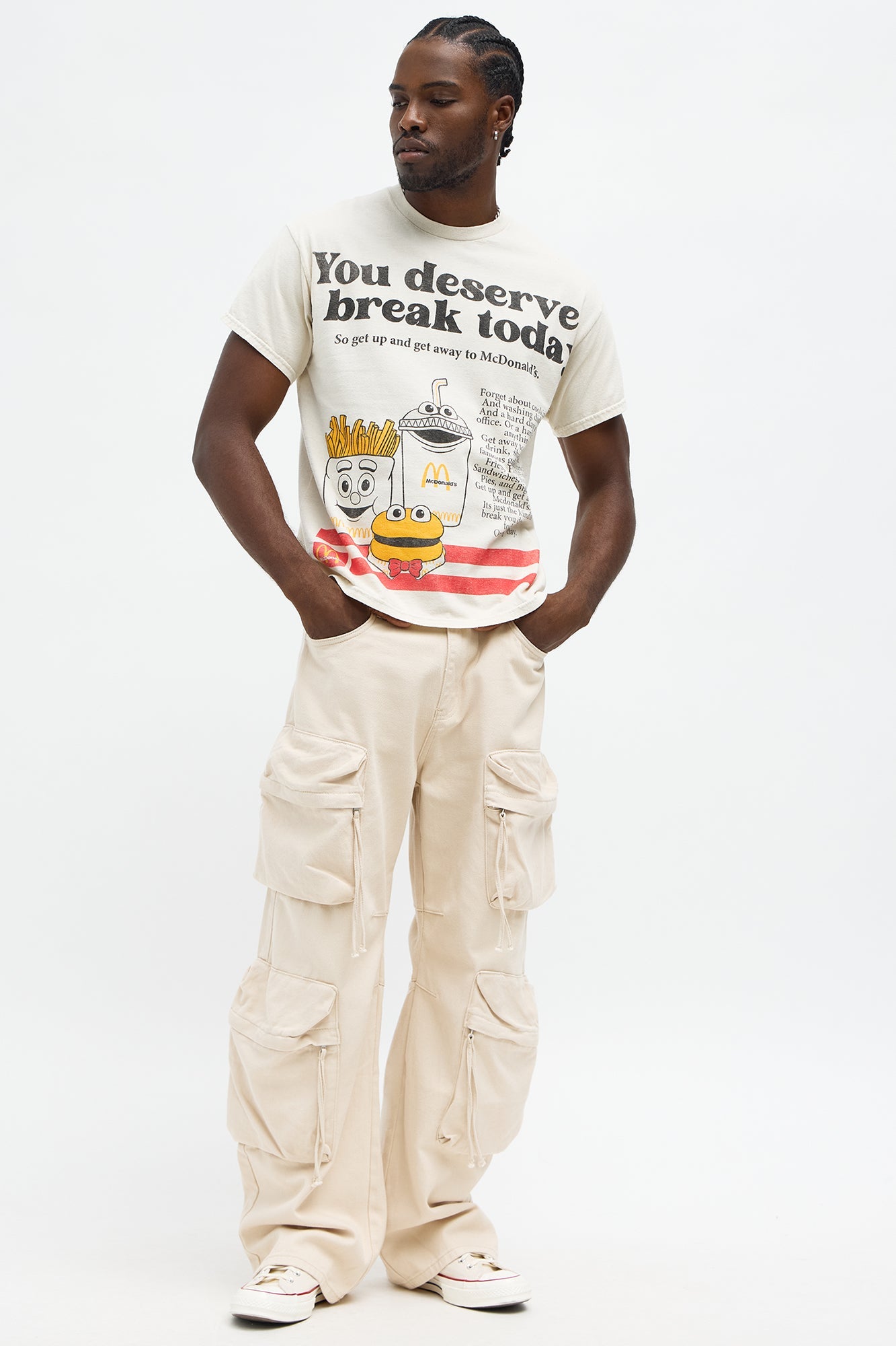 McDonalds Meal Vintage Short Sleeve Tee - Natural