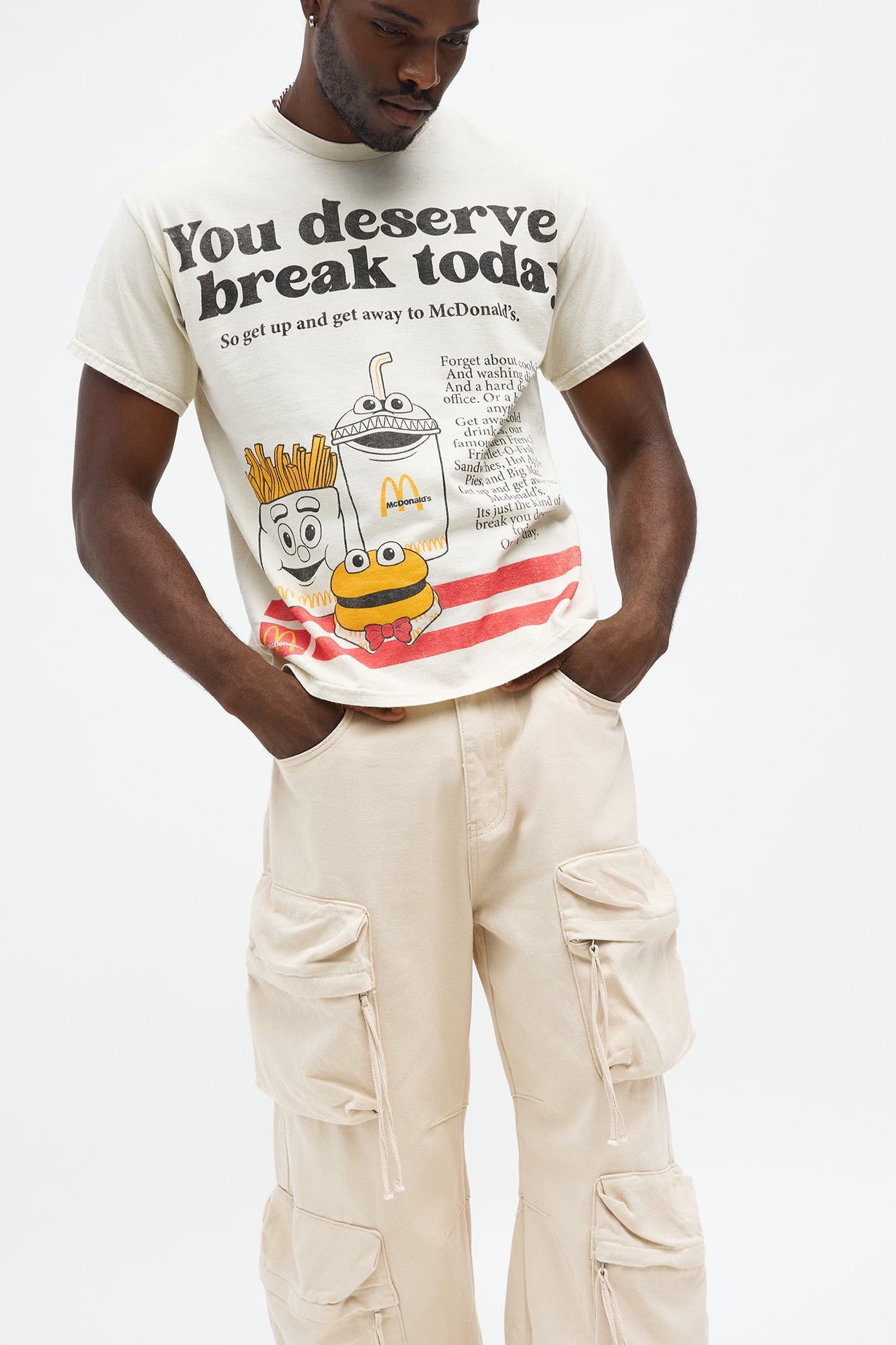McDonalds Meal Vintage Short Sleeve Tee - Natural