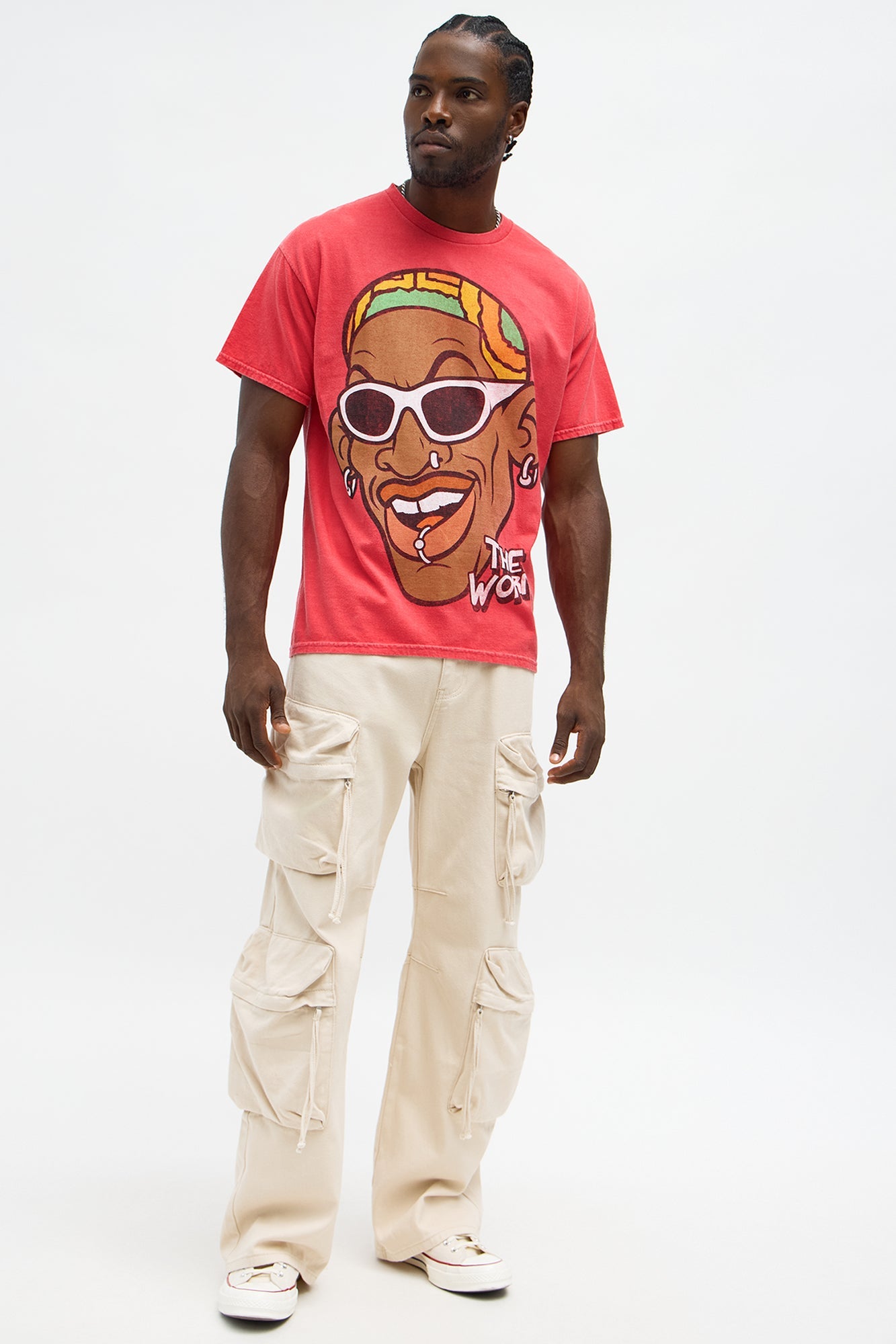 Dennis Rodman The Worm Short Sleeve Tee - Red