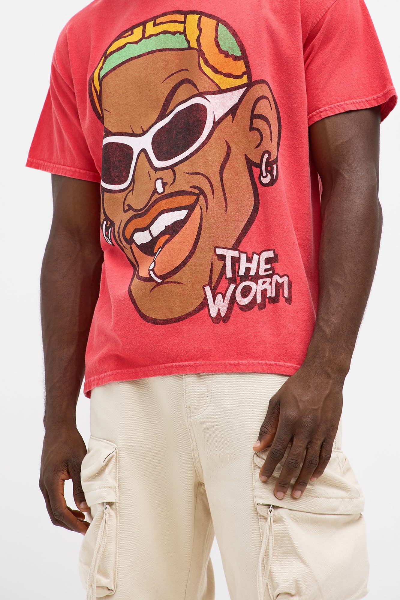 Dennis Rodman The Worm Short Sleeve Tee - Red