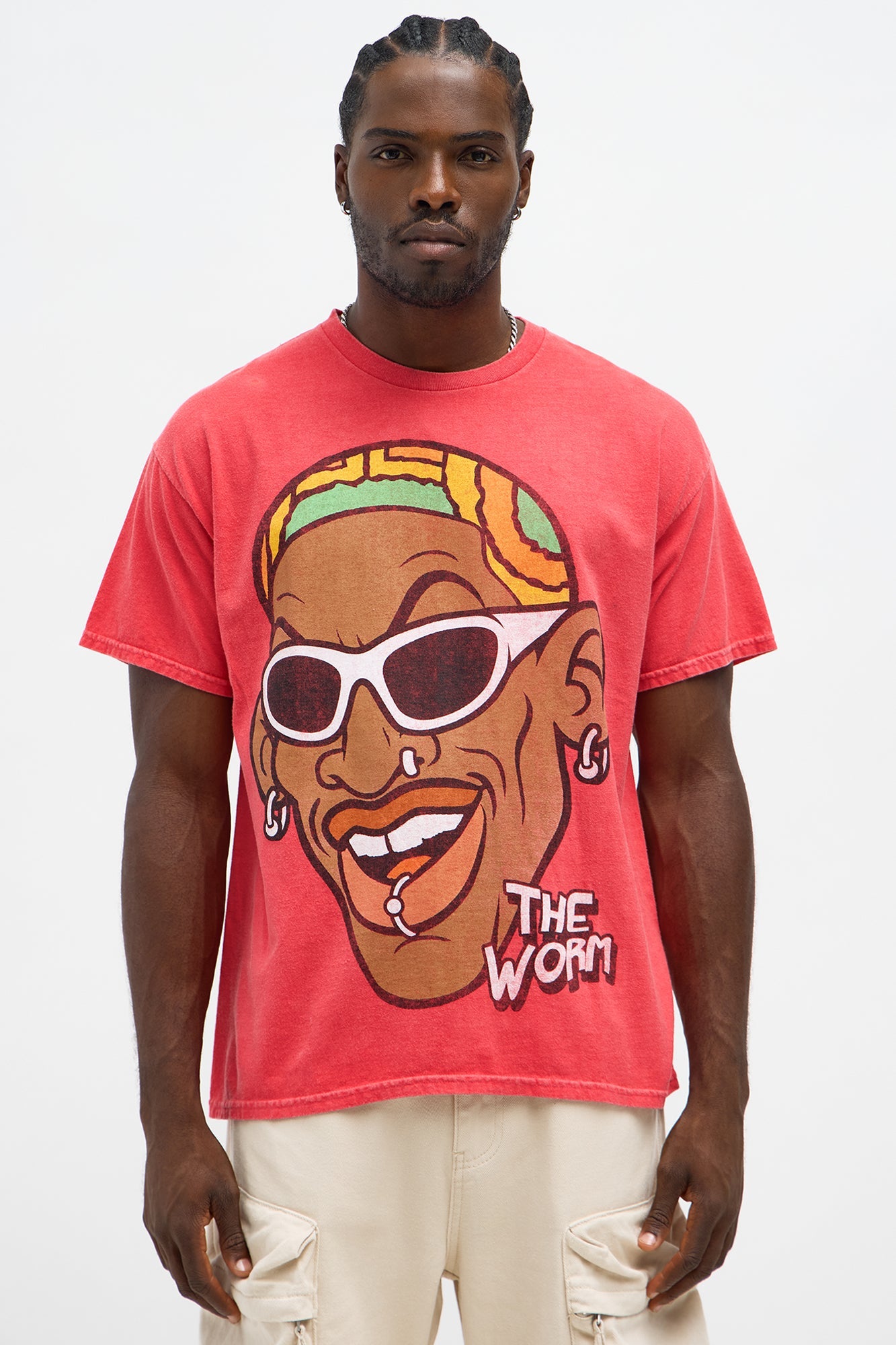 Dennis Rodman The Worm Short Sleeve Tee - Red