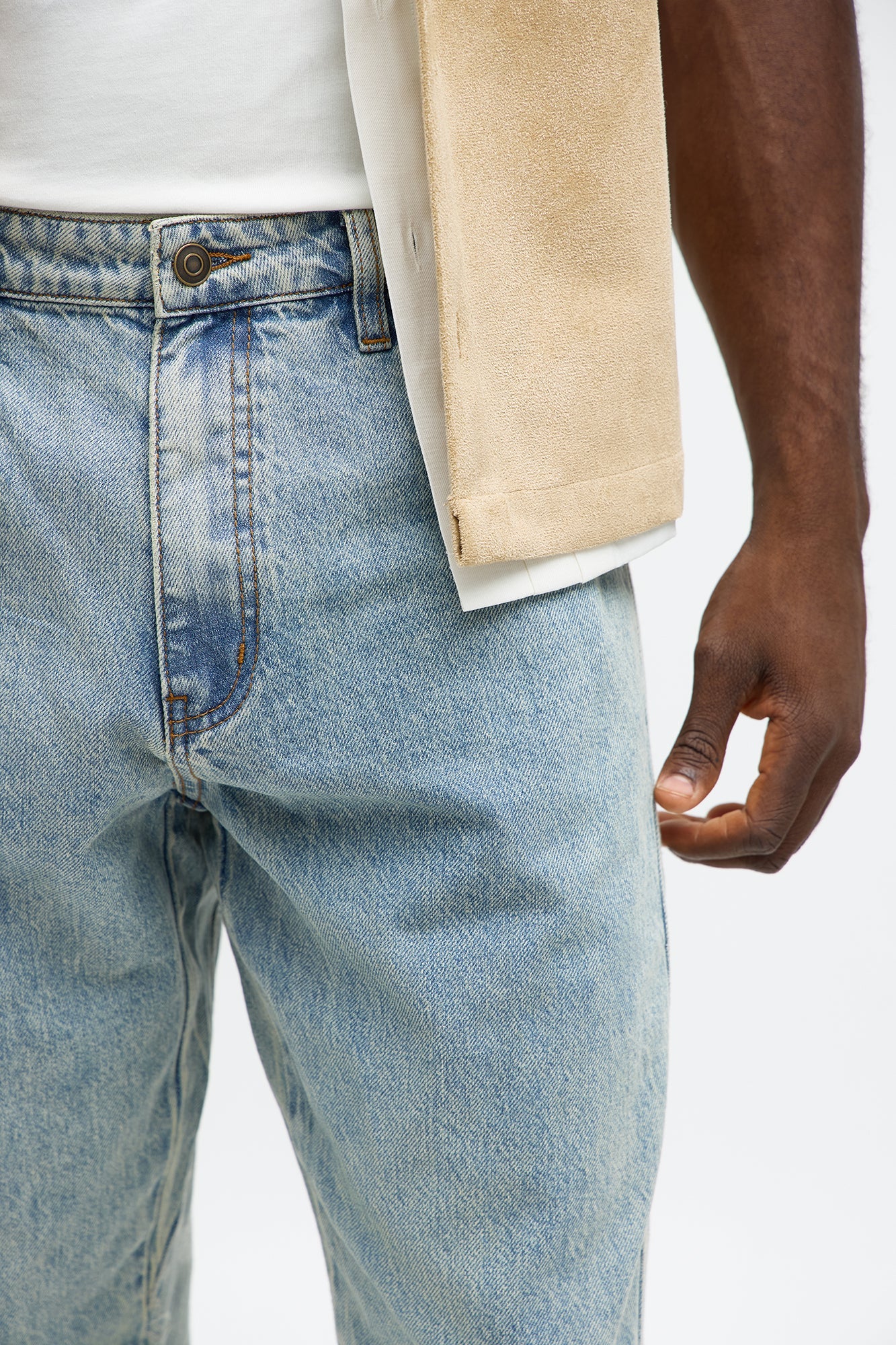 Straight Been Laced Paisley Jeans - Light Wash