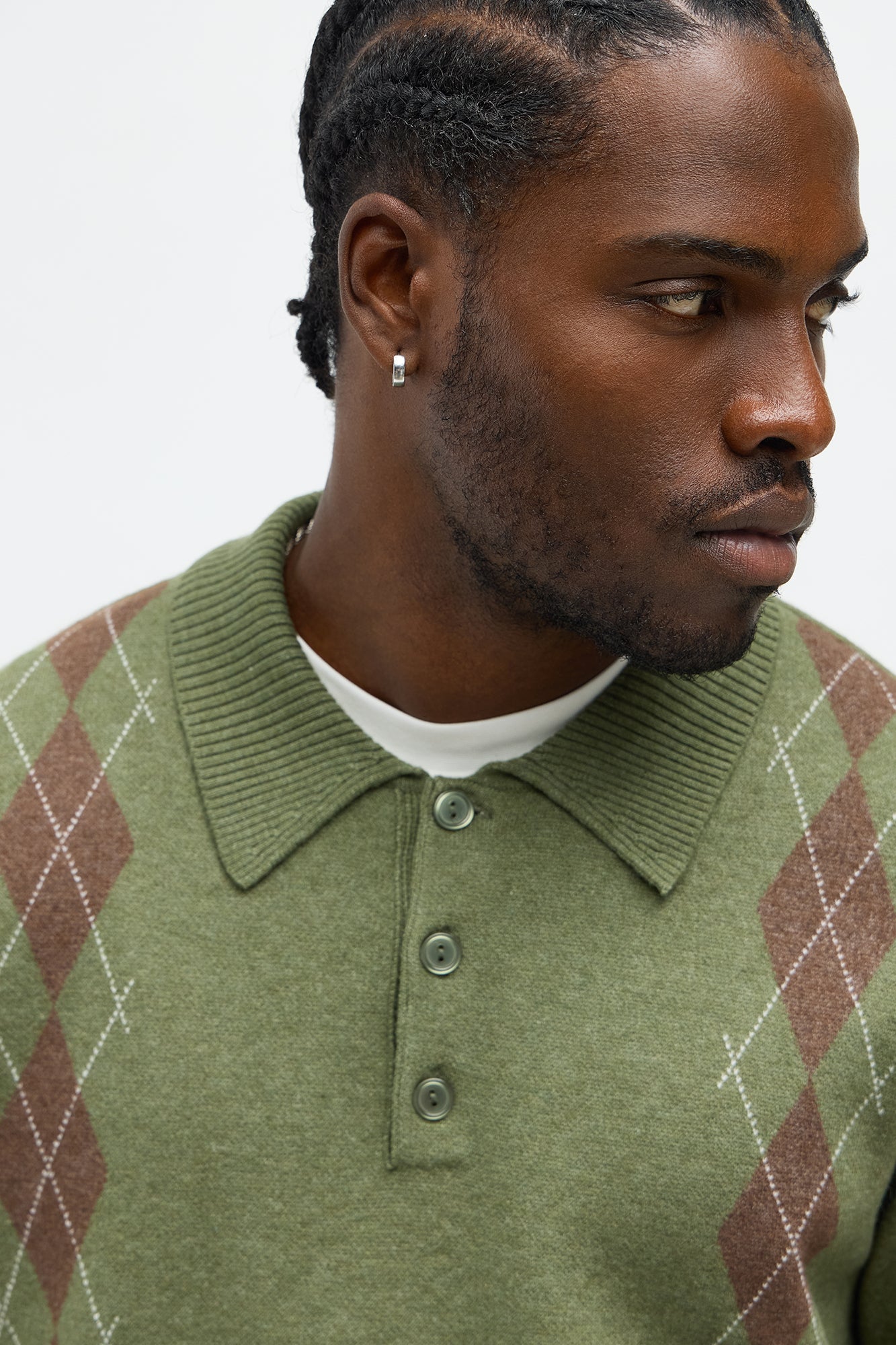 Edwin Polo Sweater - Green/combo