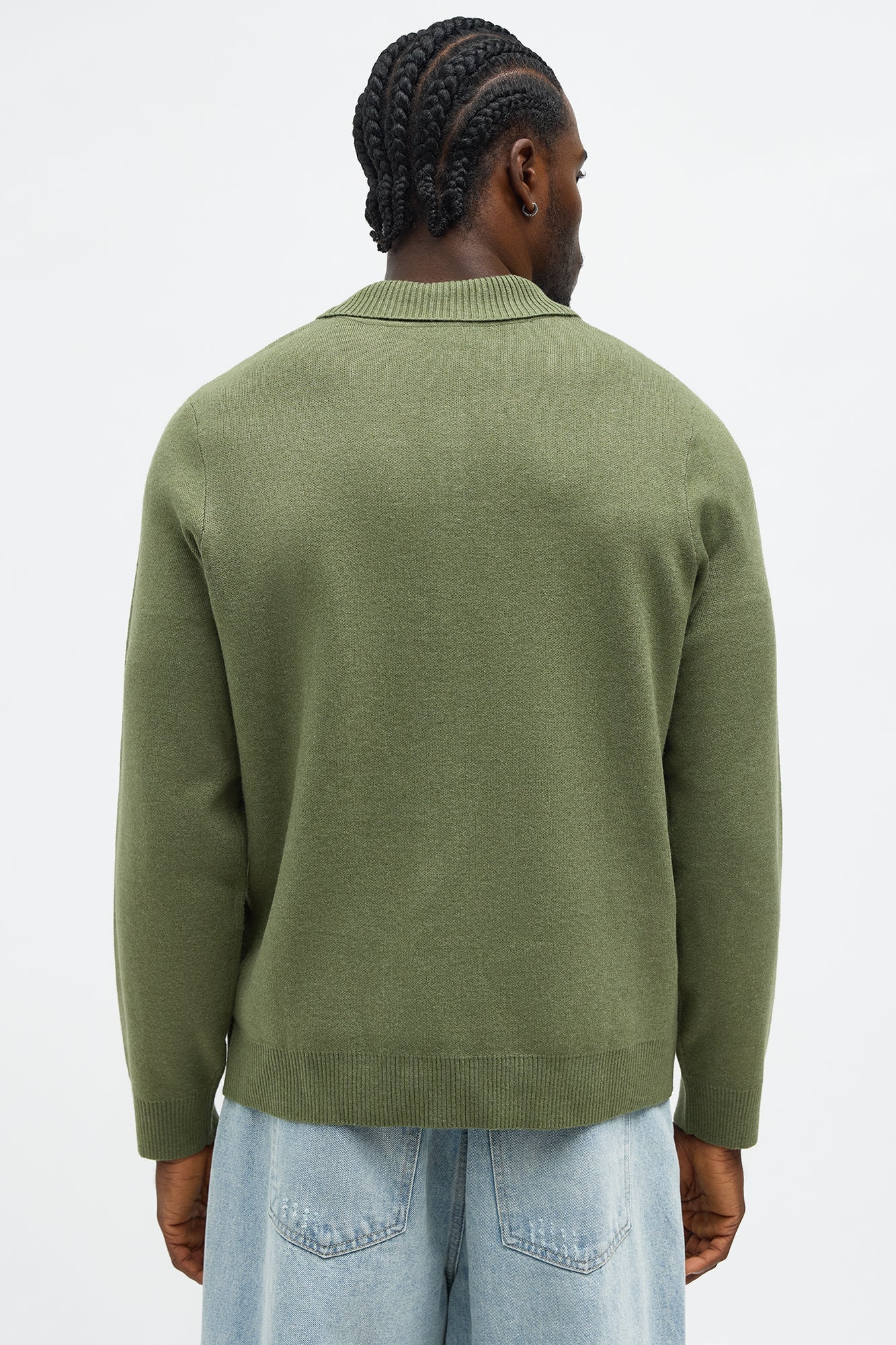 Edwin Polo Sweater - Green/combo