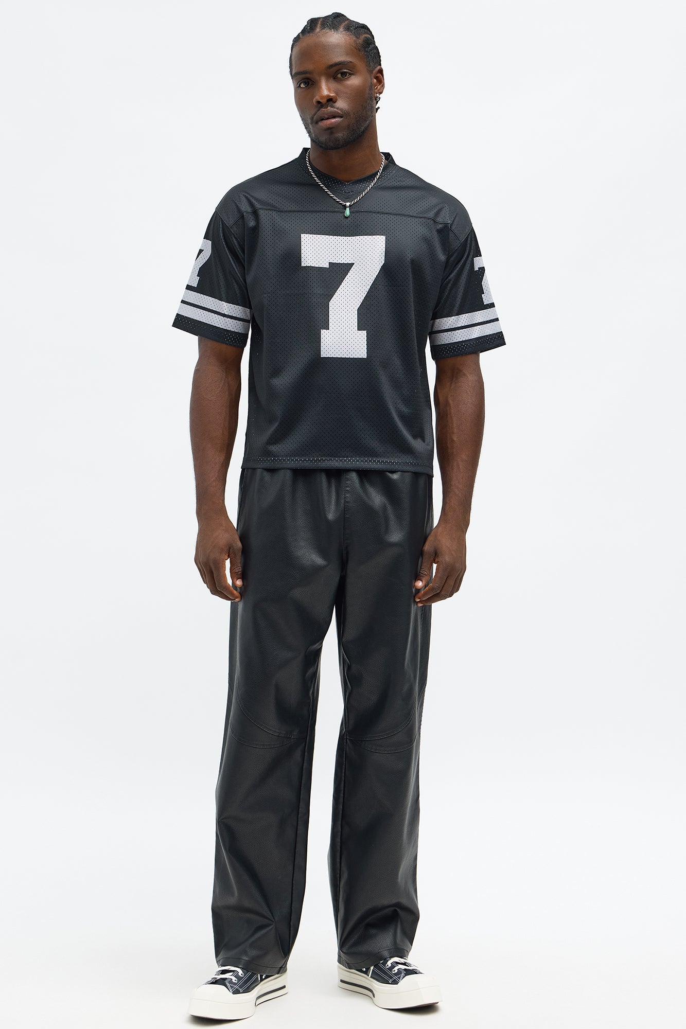 Cropped Draft Pick Jersey - Black