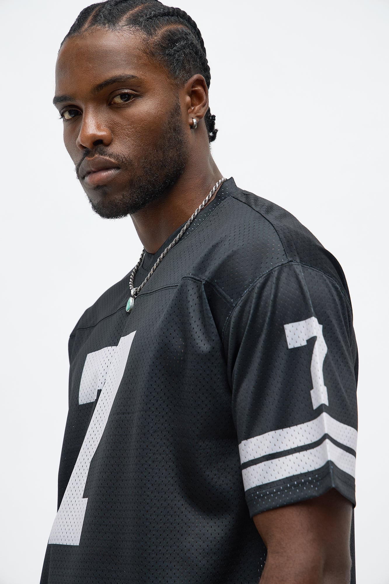 Cropped Draft Pick Jersey - Black