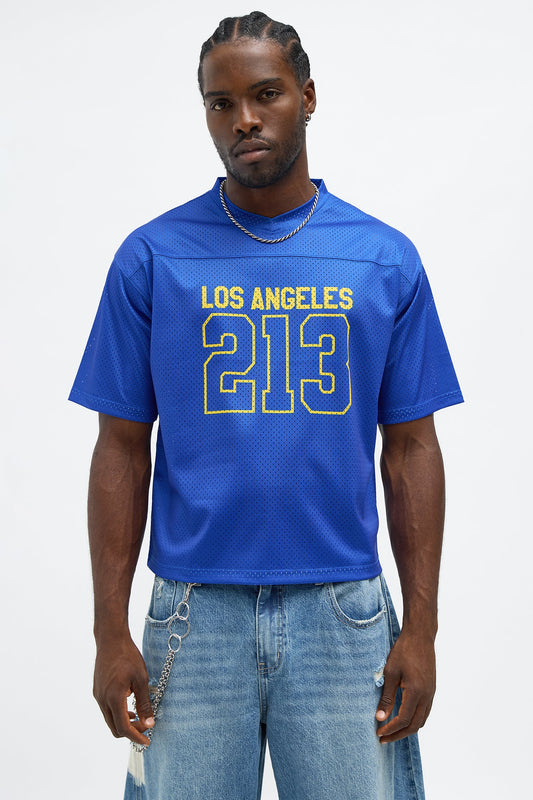 Cropped LA Lights Jersey - Blue