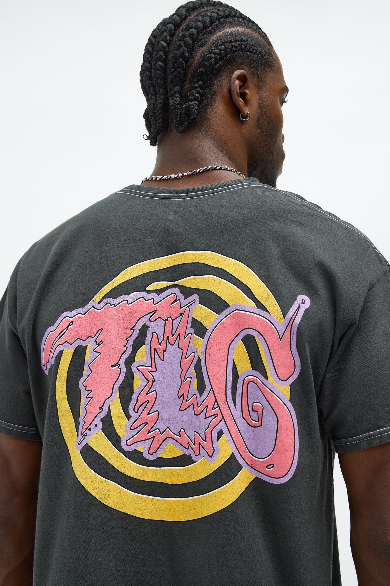 TLC No Scrubs Boxy Short Sleeve Tee - Black Wash