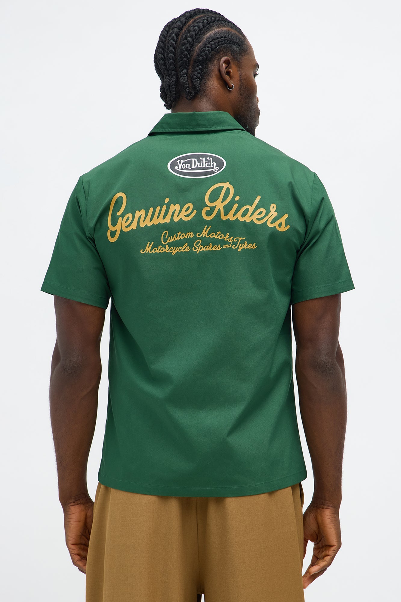 Von Dutch Genuine Riders Button Up Shirt - Green