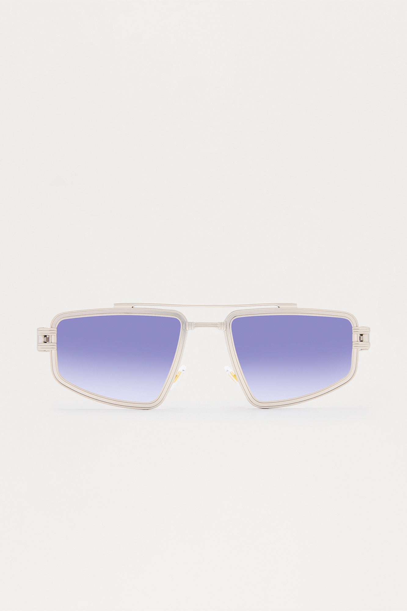 Engineered Aviator Metal Frame Sunglasses - Black/Silver