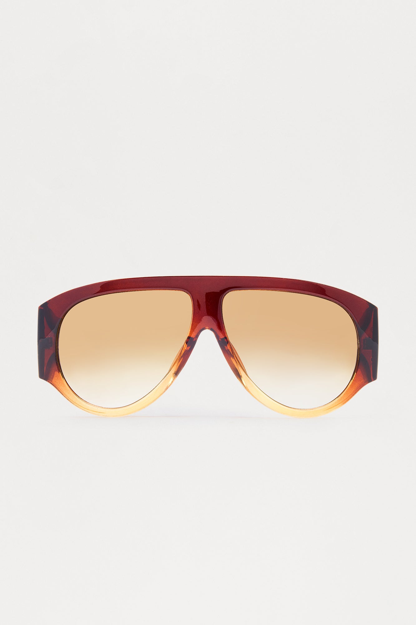 Statement Aviator Sunglasses - Brown