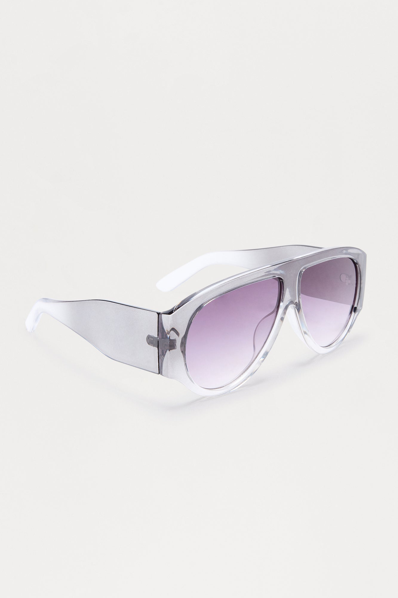 Statement Aviator Sunglasses - Grey