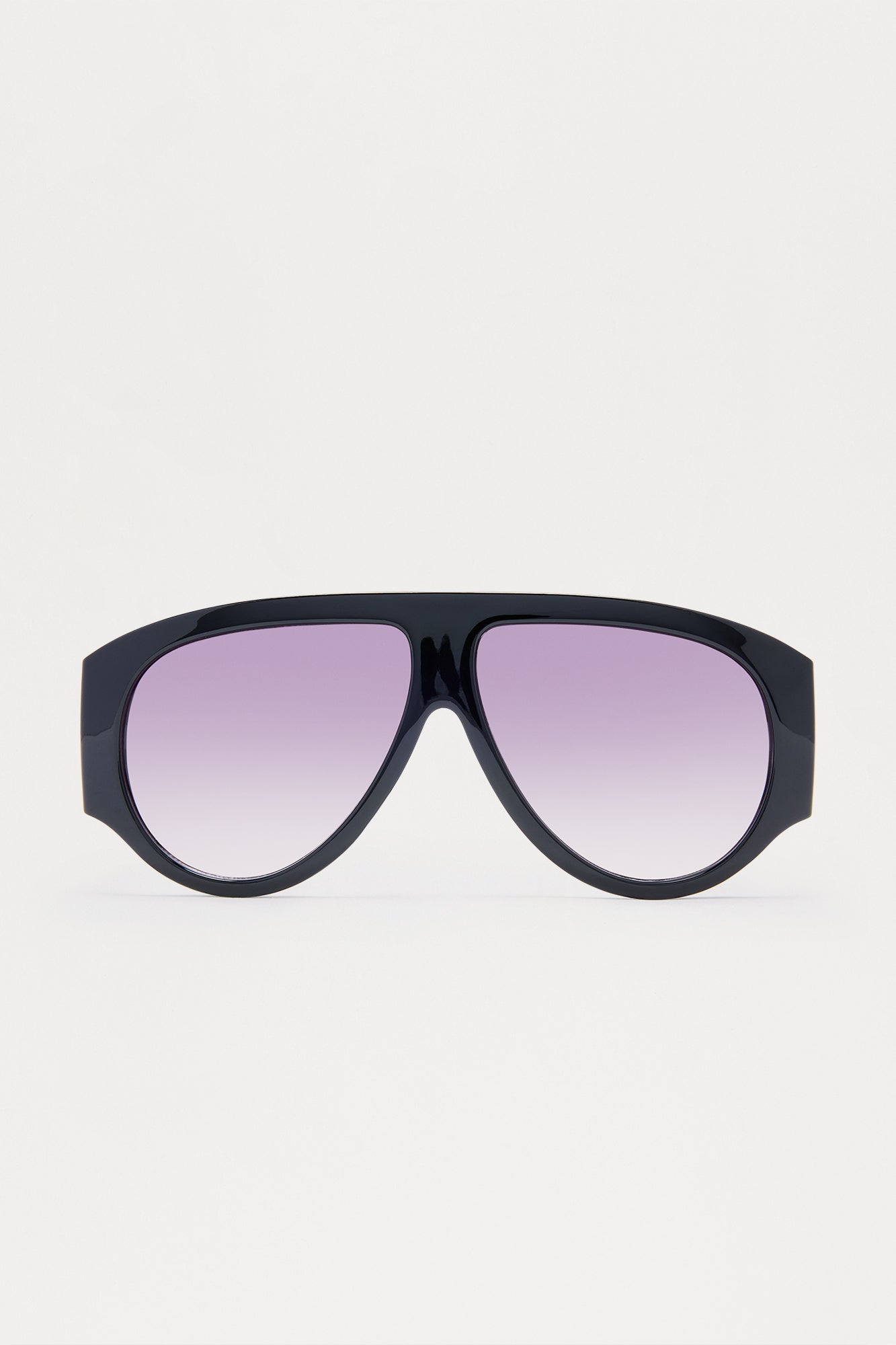 Statement Aviator Sunglasses - Black