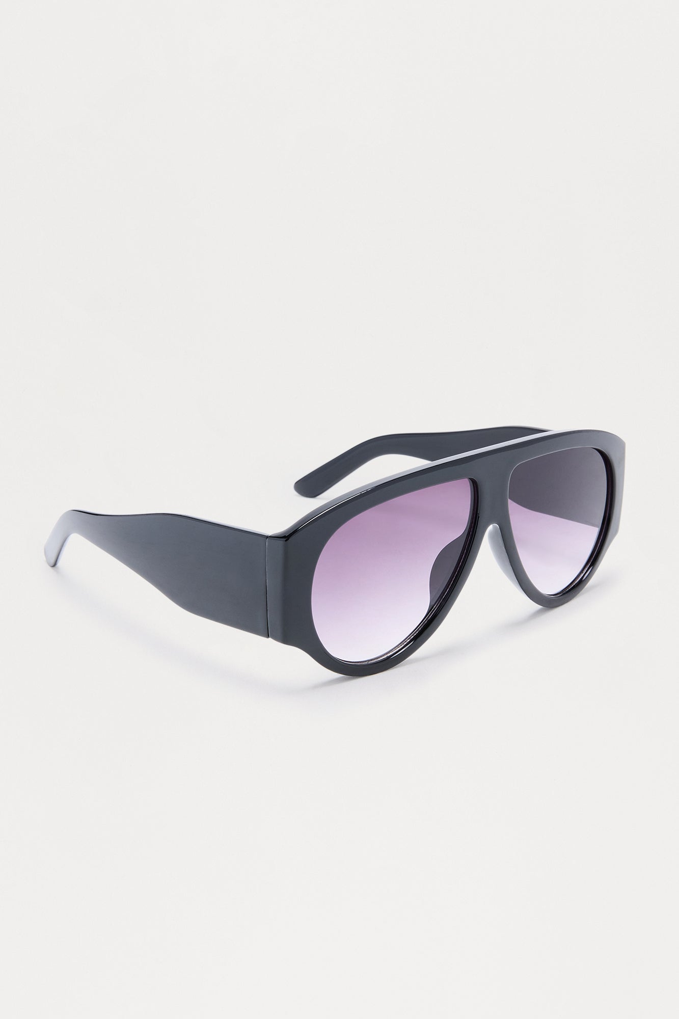 Statement Aviator Sunglasses - Black