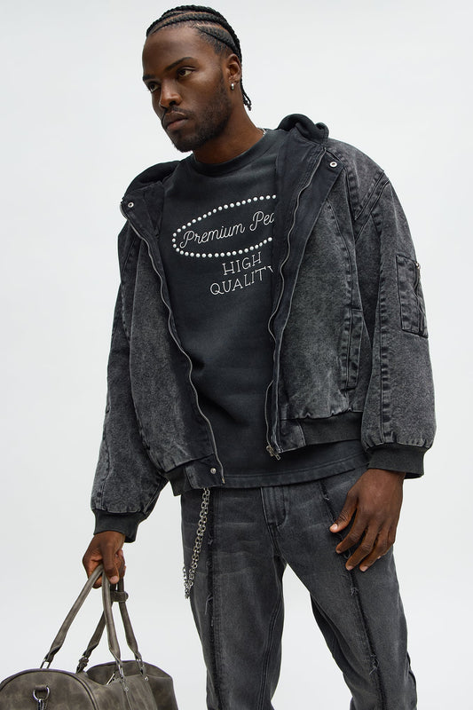 Tyson Premium Pearls Short Sleeve Tee - Black Wash