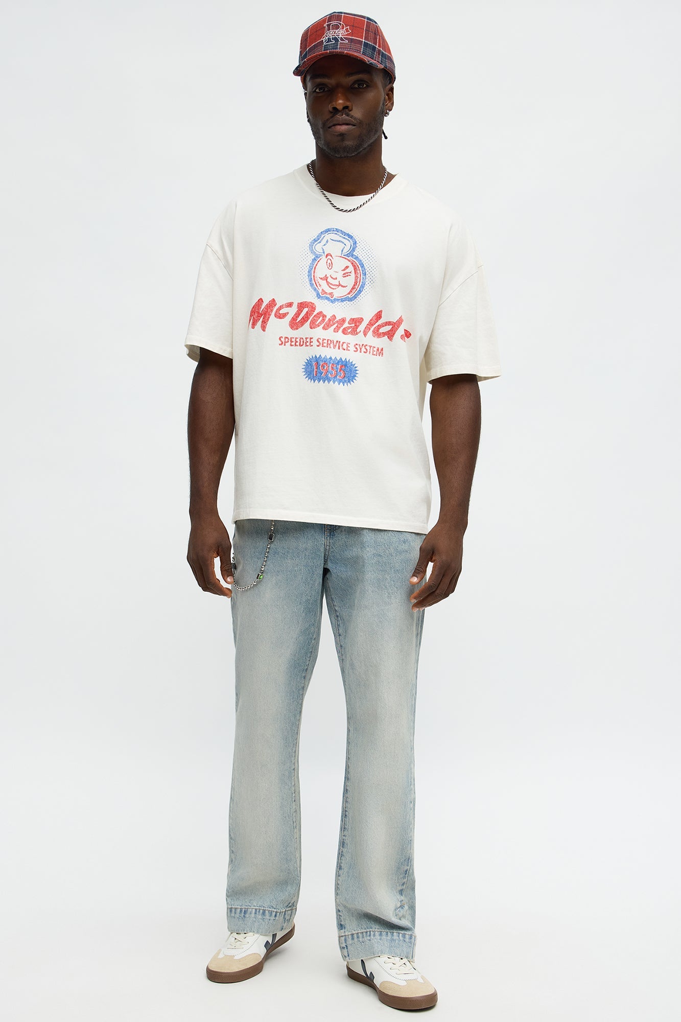 McDonald's Speedee Service Oversized Short Sleeve Tee - Off White