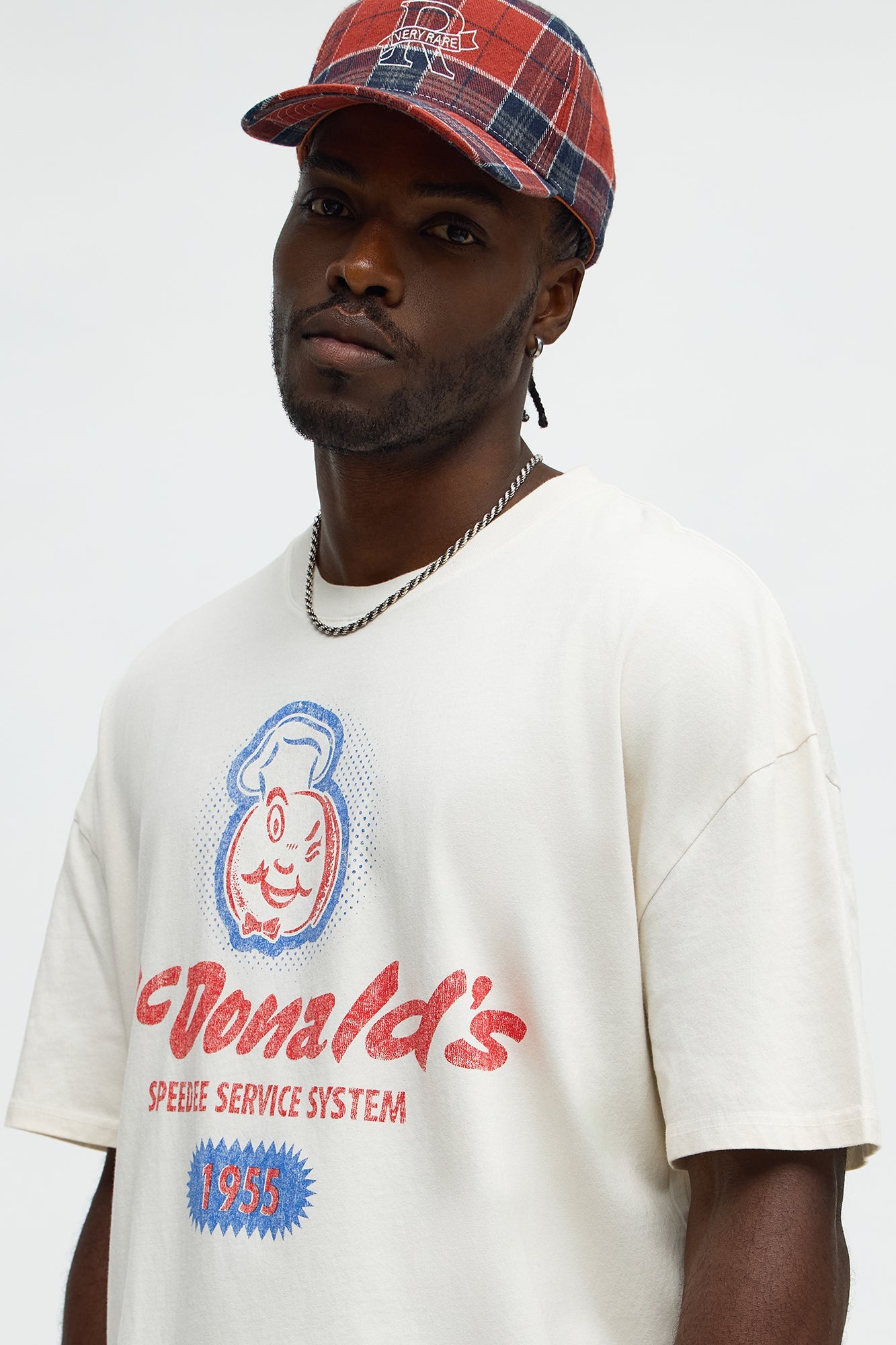 McDonald's Speedee Service Oversized Short Sleeve Tee - Off White