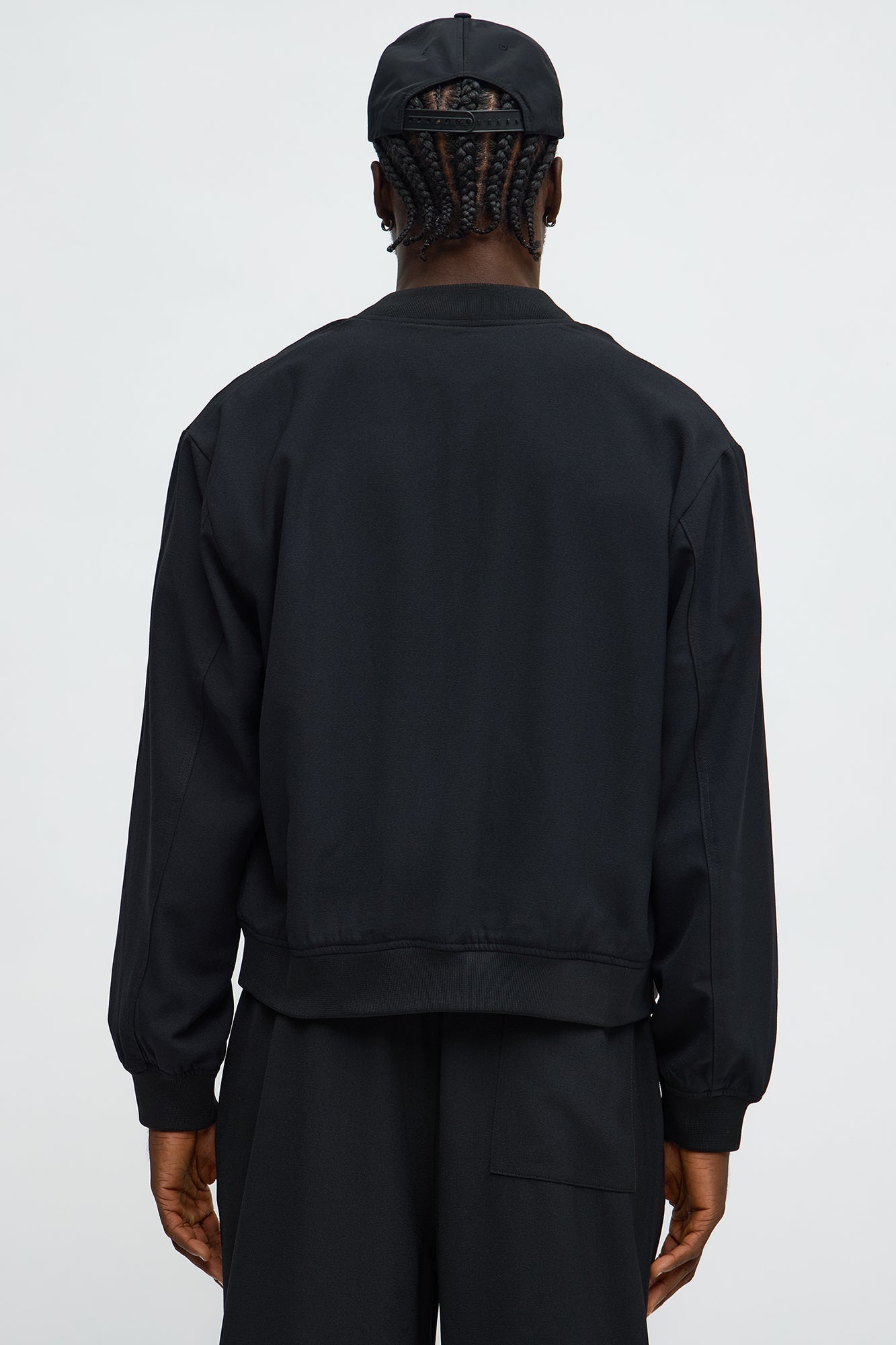 Golden Hour Relaxed Bomber Jacket - Black