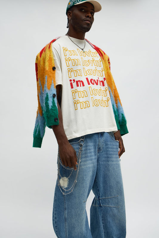 McDonald's I'm Lovin' It Oversized Short Sleeve Tee - White Wash