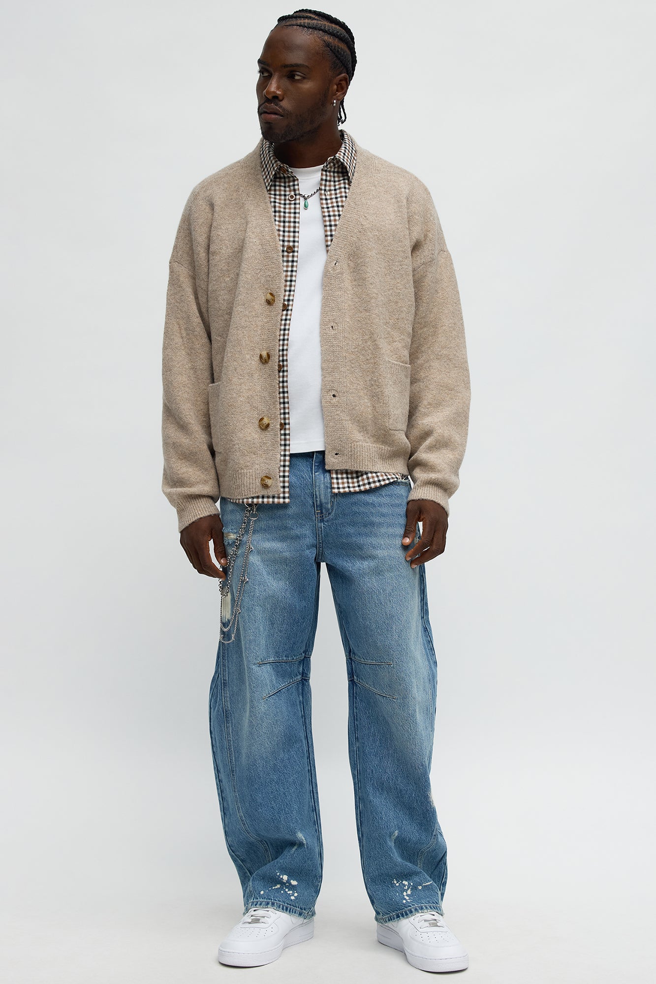 Cropped Harbor Ash Cardigan - Taupe