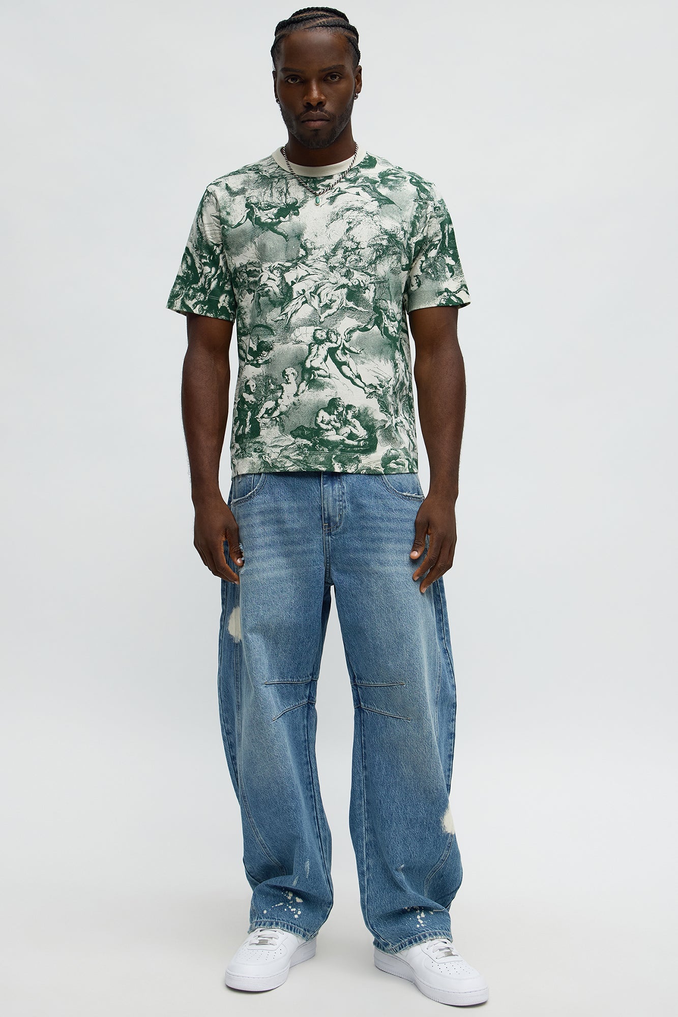 Artistic Short Sleeve Tee - Cream