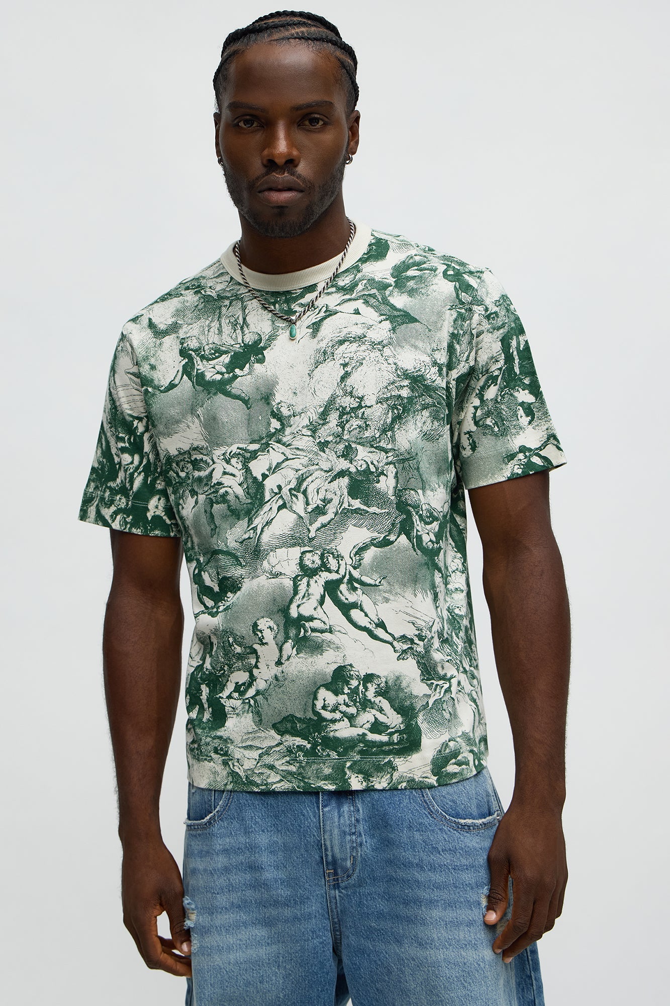 Artistic Short Sleeve Tee - Cream