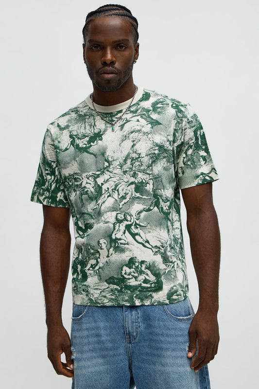 Artistic Short Sleeve Tee - Cream