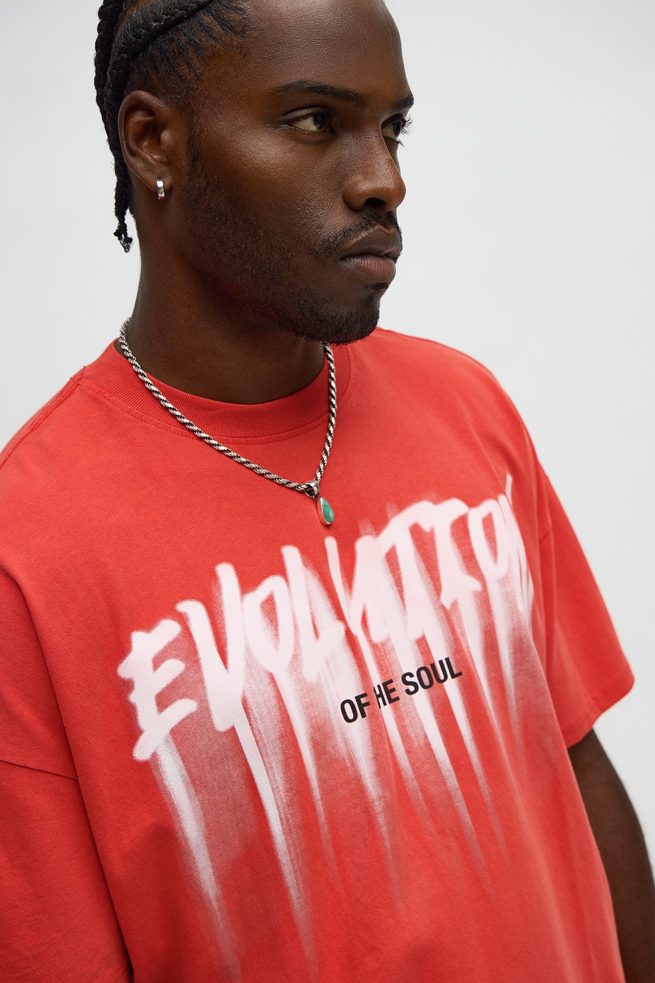 Evolution Of The Soul Oversized Short Sleeve Tee - Red