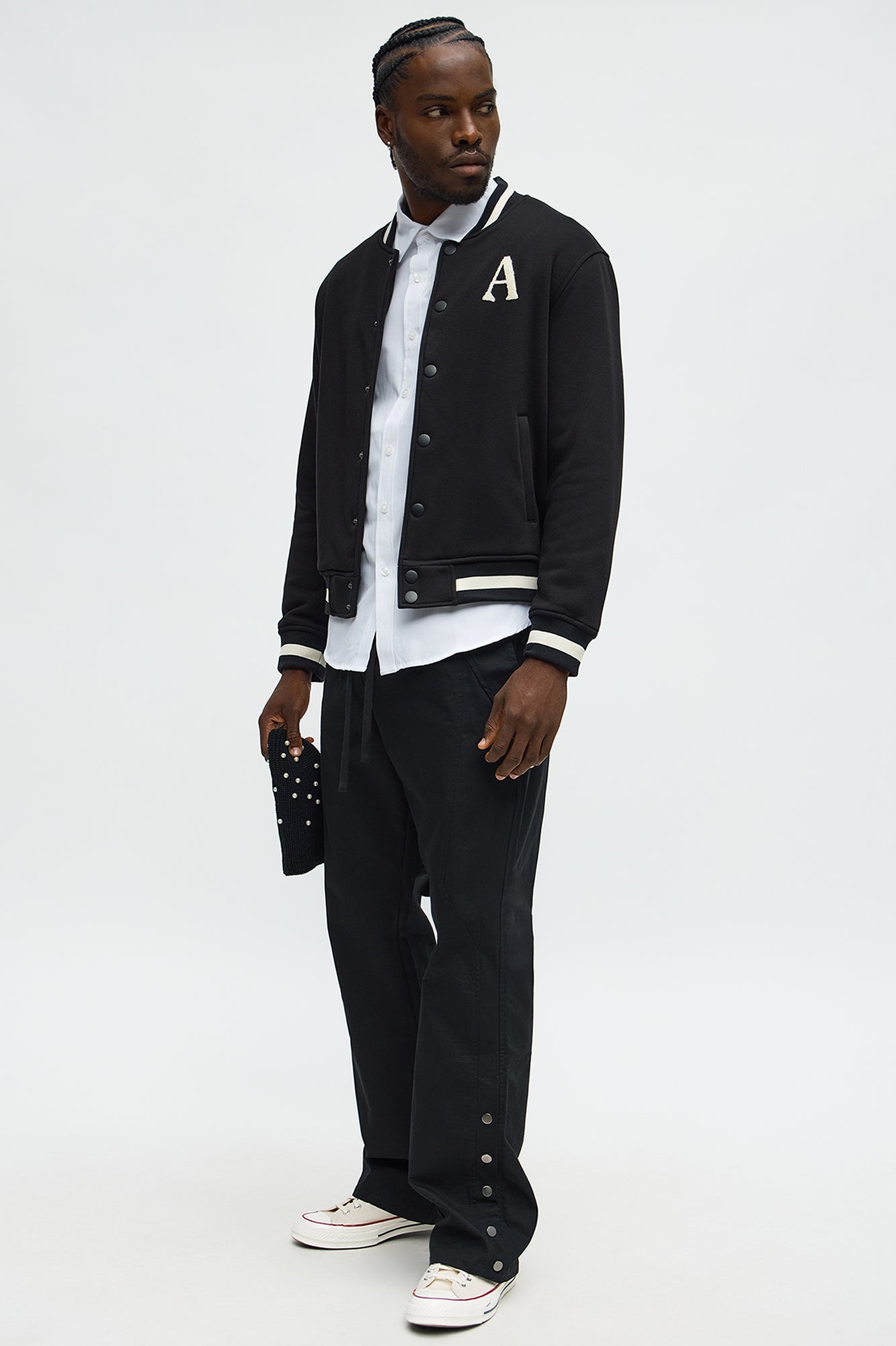 Slim Comeback Ripstop Side Snap Buttons - Black