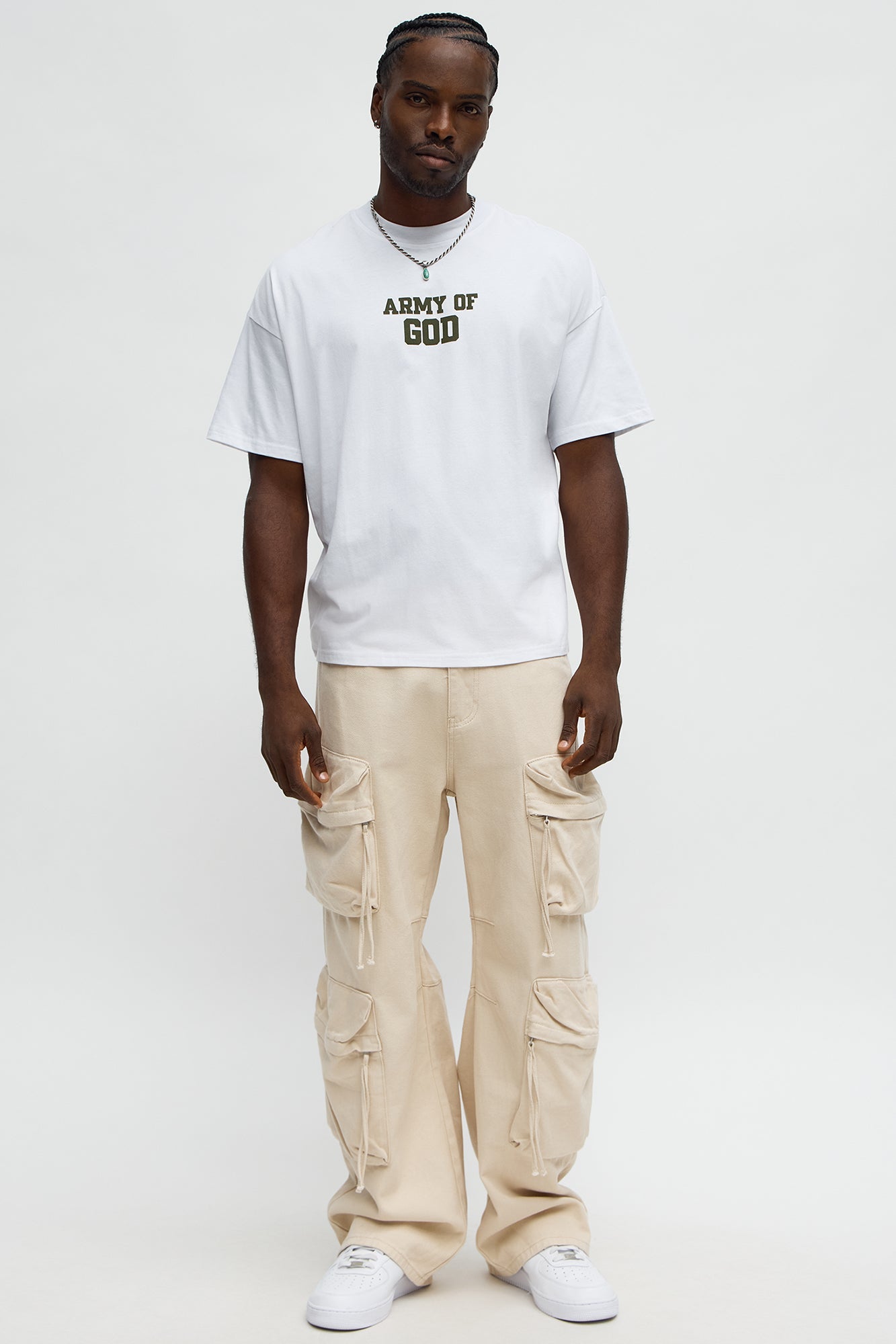 Army Of God Oversized Short Sleeve Tee - White