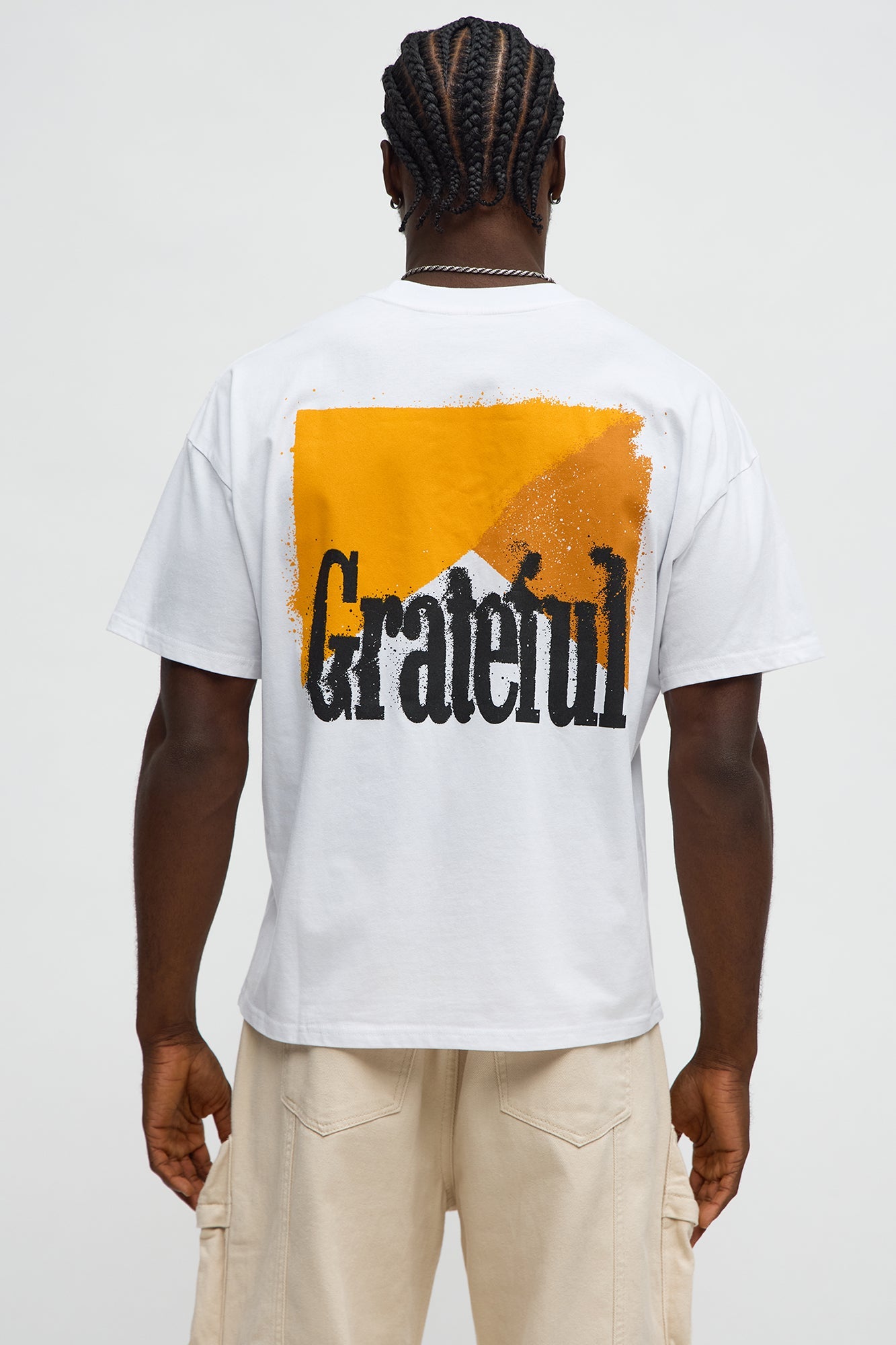 Grateful Life Boxy Short Sleeve Tee - White